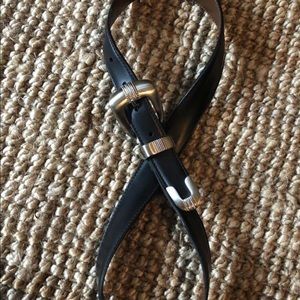 G. H. Bass & Co Western Black Leather Belt “32